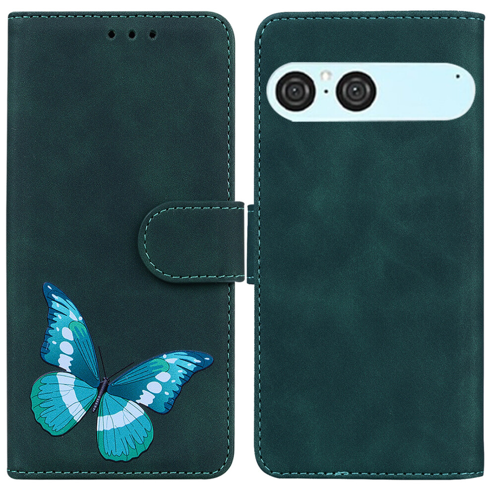 (Green) For Sony Xperia 10 Vii Stand Case Pu Leather Phone Cover Butterfly Printed Green 6914279094629