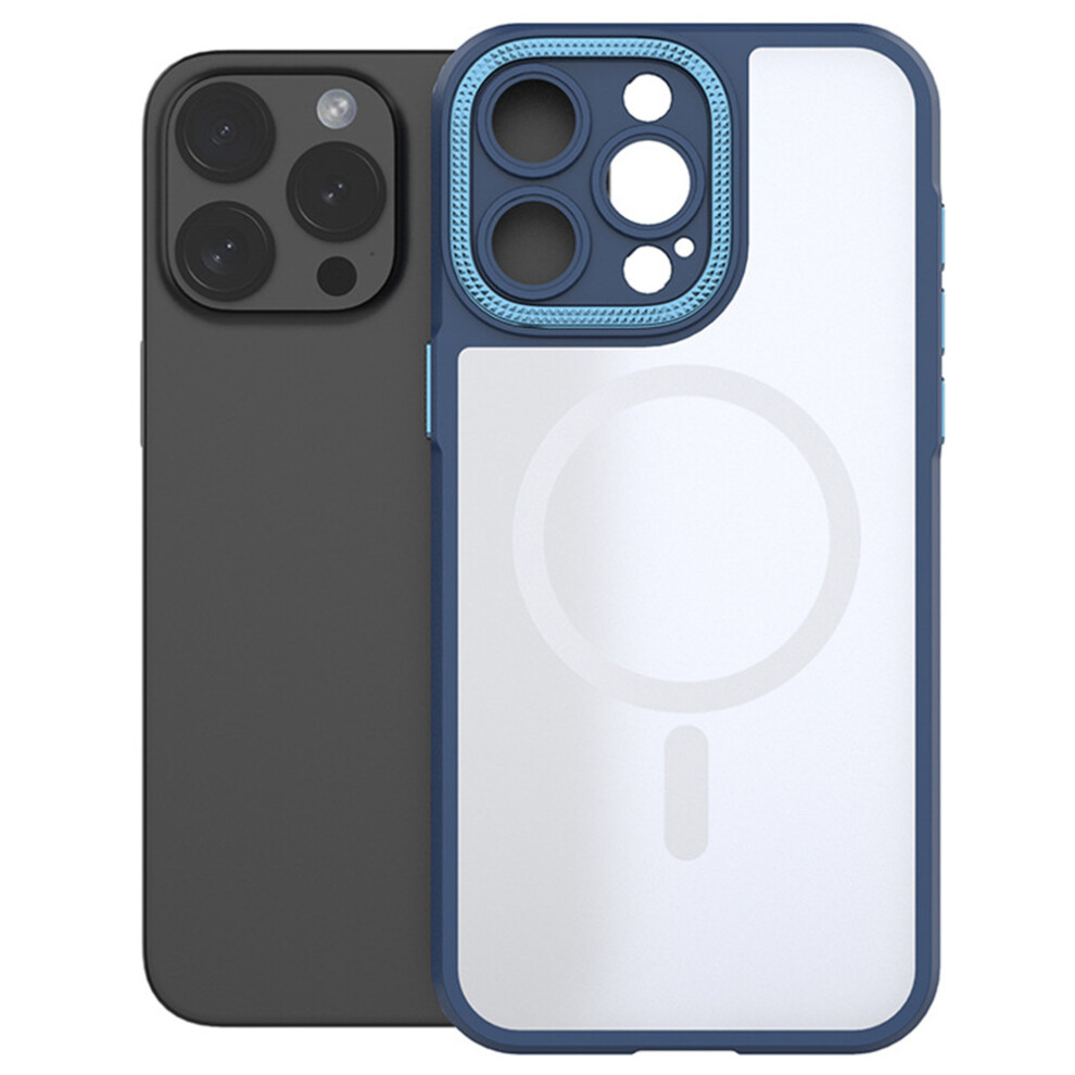 (Blue) Bulk Purchasing For Iphone 15 Pro Case Pc + Tpu Precise Cutout Phone Cover Compatible With Magsafe Blue 6914276646159
