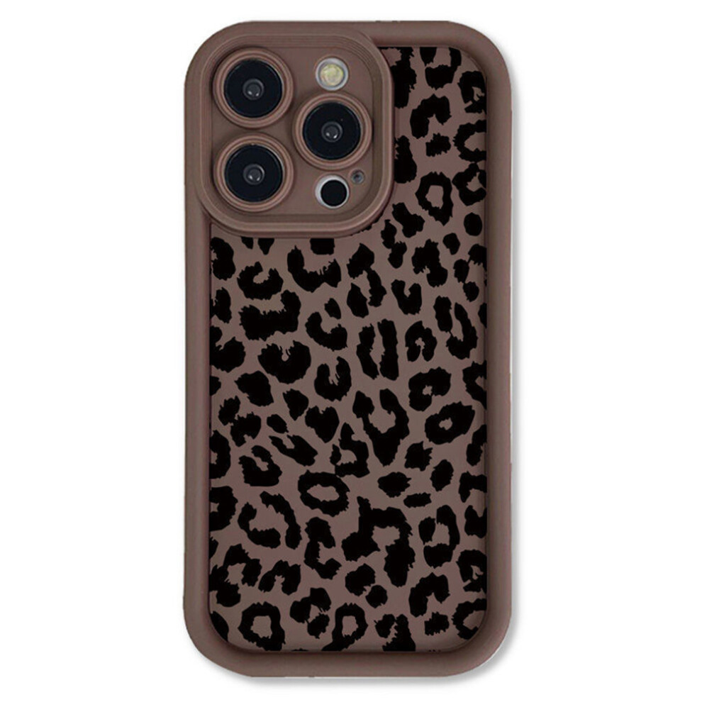 (Coffee) For Iphone 13 Pro Max Case Leopard Print Tpu Shockproof Phone Cover Brown 6914272703719