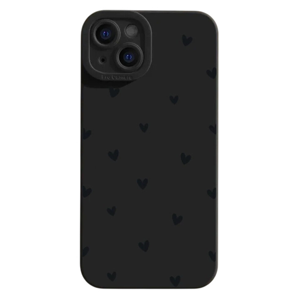 ( Hearts) For Iphone 13 Case Heart Pattern Tpu Phone Back Cover - Hearts Black 6914277643669
