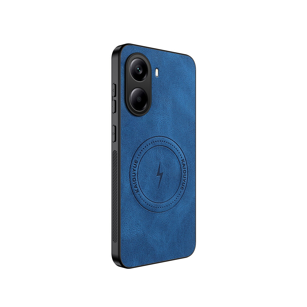 (Blue) For Xiaomi Poco X7 Pro 5G Xiaomi Redmi Turbo 4 5G Magnetic Case Wanlonfeng Sd1 Series Nappa Texture Pc Tpu Phone Cover Blue 6914276948369