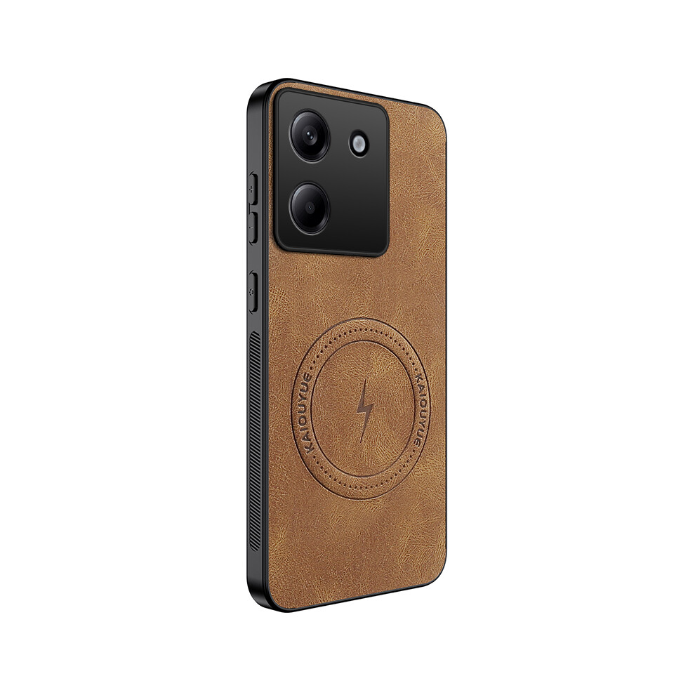 (Brown) For Xiaomi Poco M7 Pro 5G Magnetic Case Wanlonfeng Sd1 Series Nappa Texture Pc Tpu Phone Cover Brown 6914276662814