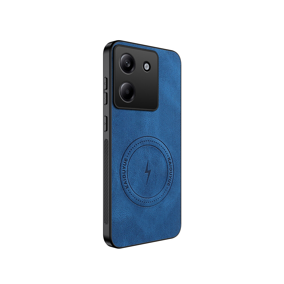 (Blue) For Xiaomi Poco M7 Pro 5G Magnetic Case Wanlonfeng Sd1 Series Nappa Texture Pc Tpu Phone Cover Blue 6914279529824