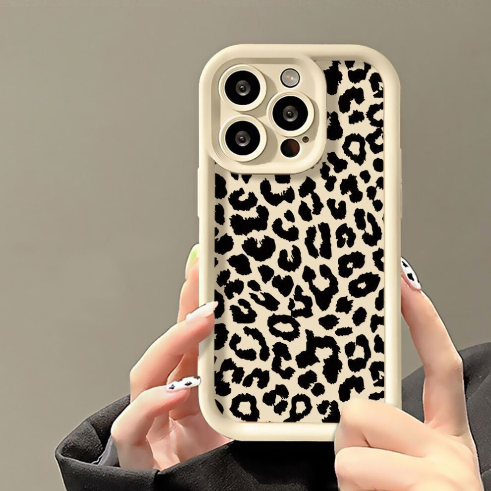 (White) For Iphone 14 Pro Max Case Leopard Print Tpu Shockproof Phone Cover White 6914278135484