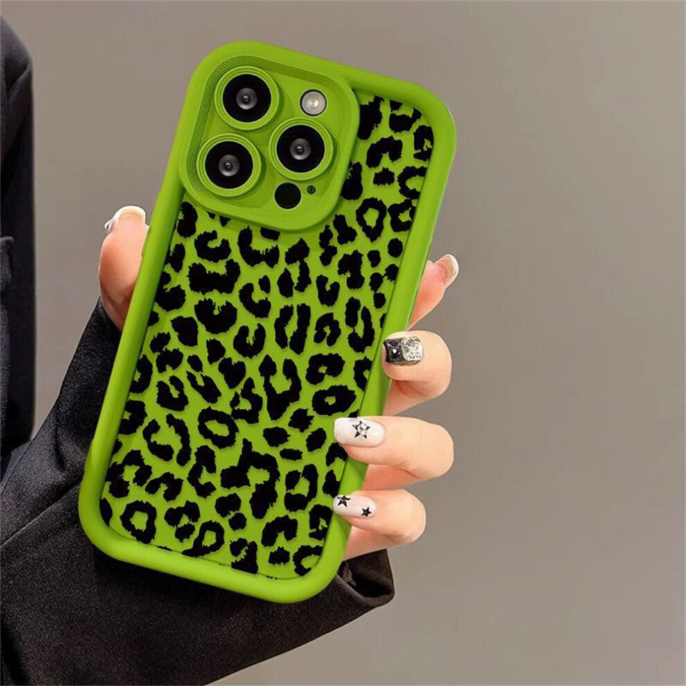 (Green) For Iphone 12 Pro Max Case Leopard Print Tpu Shockproof Phone Cover Green 6914272052268