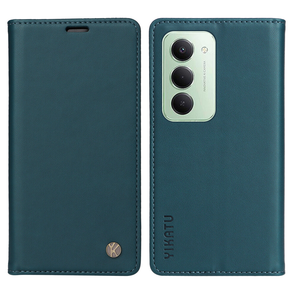 (Green) For Xiaomi Redmi 15 4G (Eu) (171Mm) Phone Cases Yikatu Magnetic Closure Pu Leather Mobile Cover Green 6914270010888