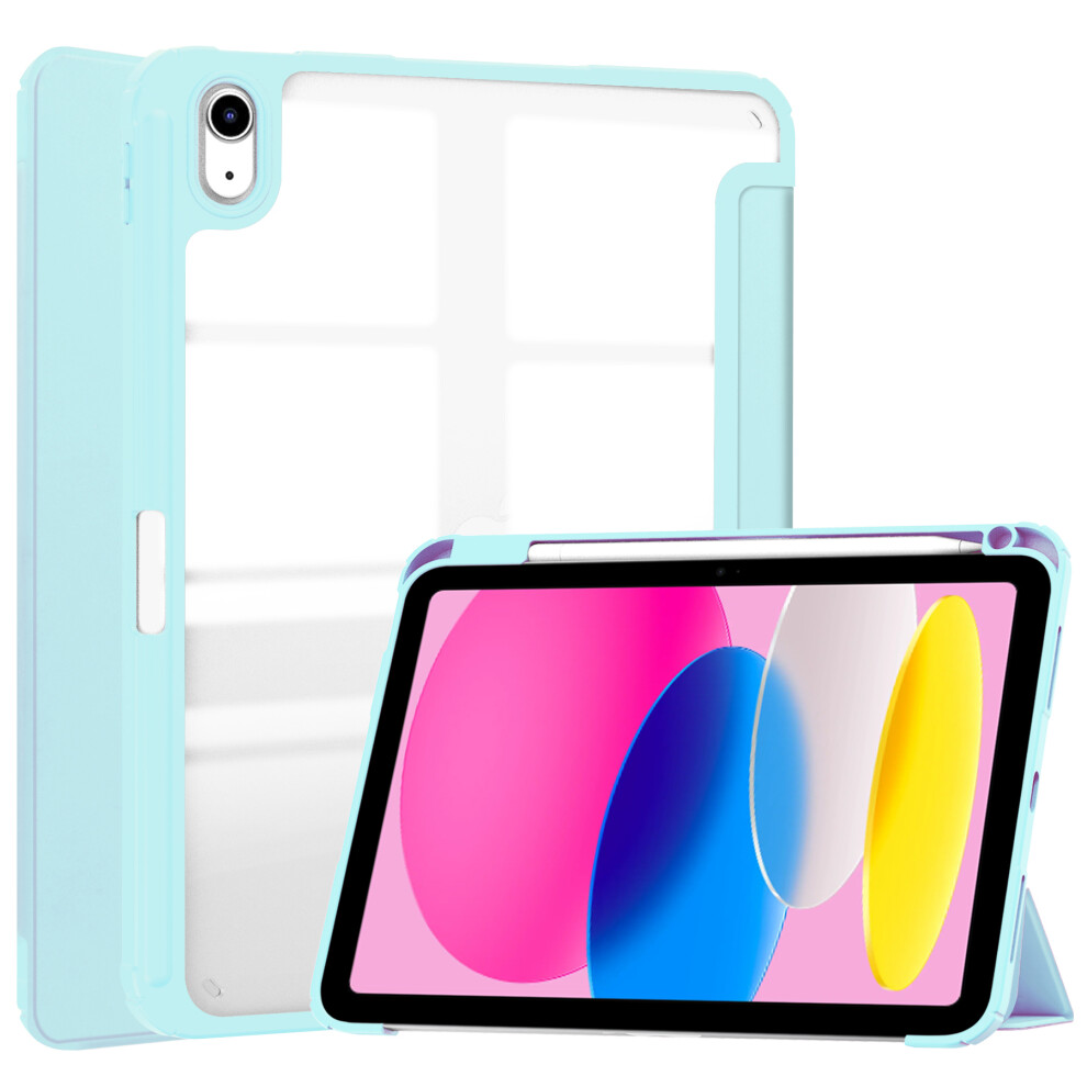 (Baby ) For Ipad (2025) 10.9 (2022) Case Clear Acrylic Leather Tablet Cover Support Auto Sleep Wake Blue 6914276190072