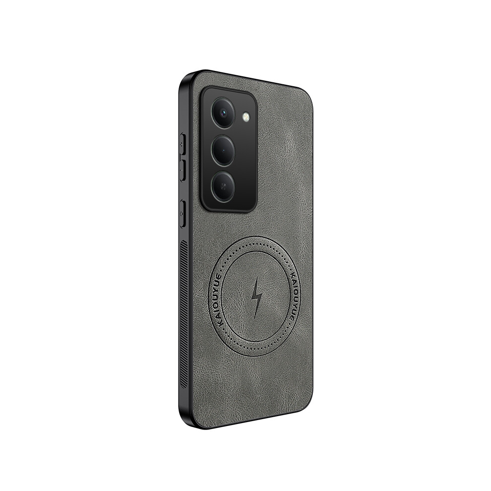 (Grey) For Xiaomi Redmi 15 5G (Global) (169Mm) Magnetic Case Wanlonfeng Sd1 Series Nappa Texture Pc Tpu Phone Cover Grey 6914278091278
