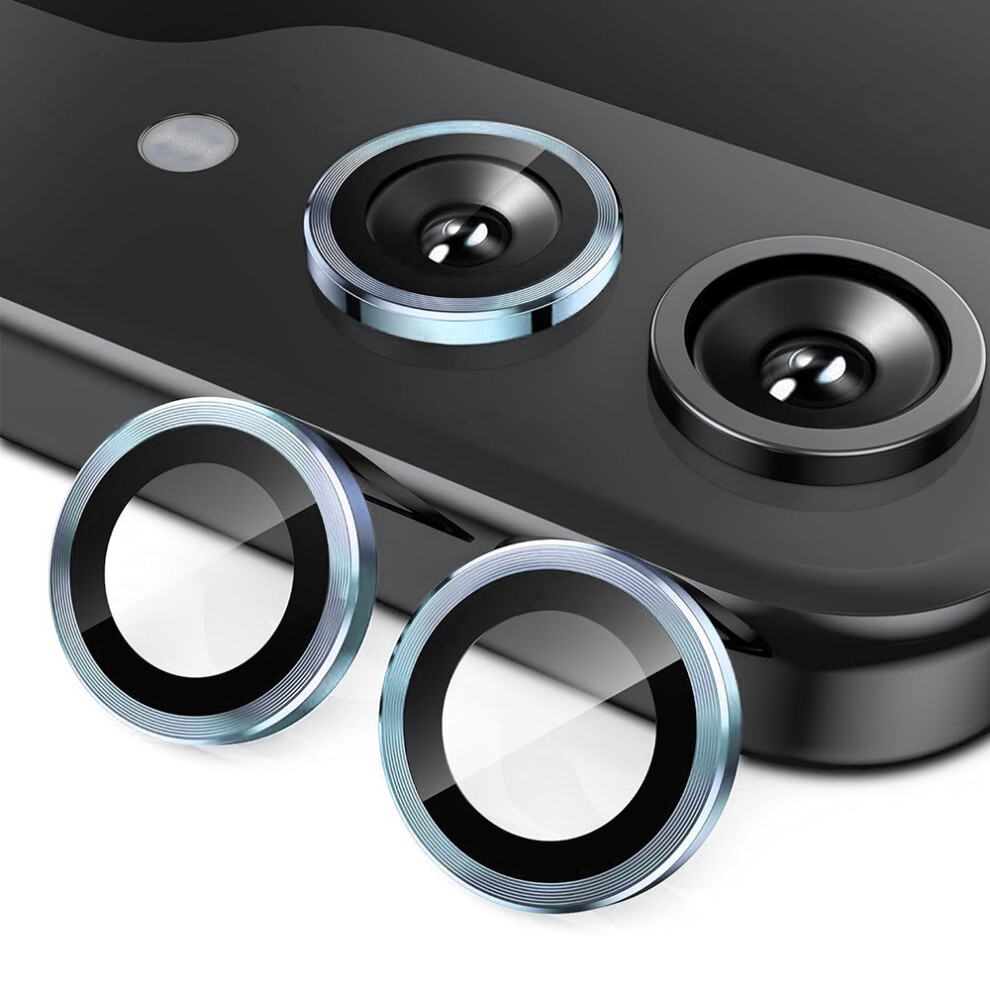 (Sierra ) For Samsung Galaxy Z Flip7 5G Camera Lens Protector Enkay Hat-Prince Metal Ring Lens Film Blue 6914270194670