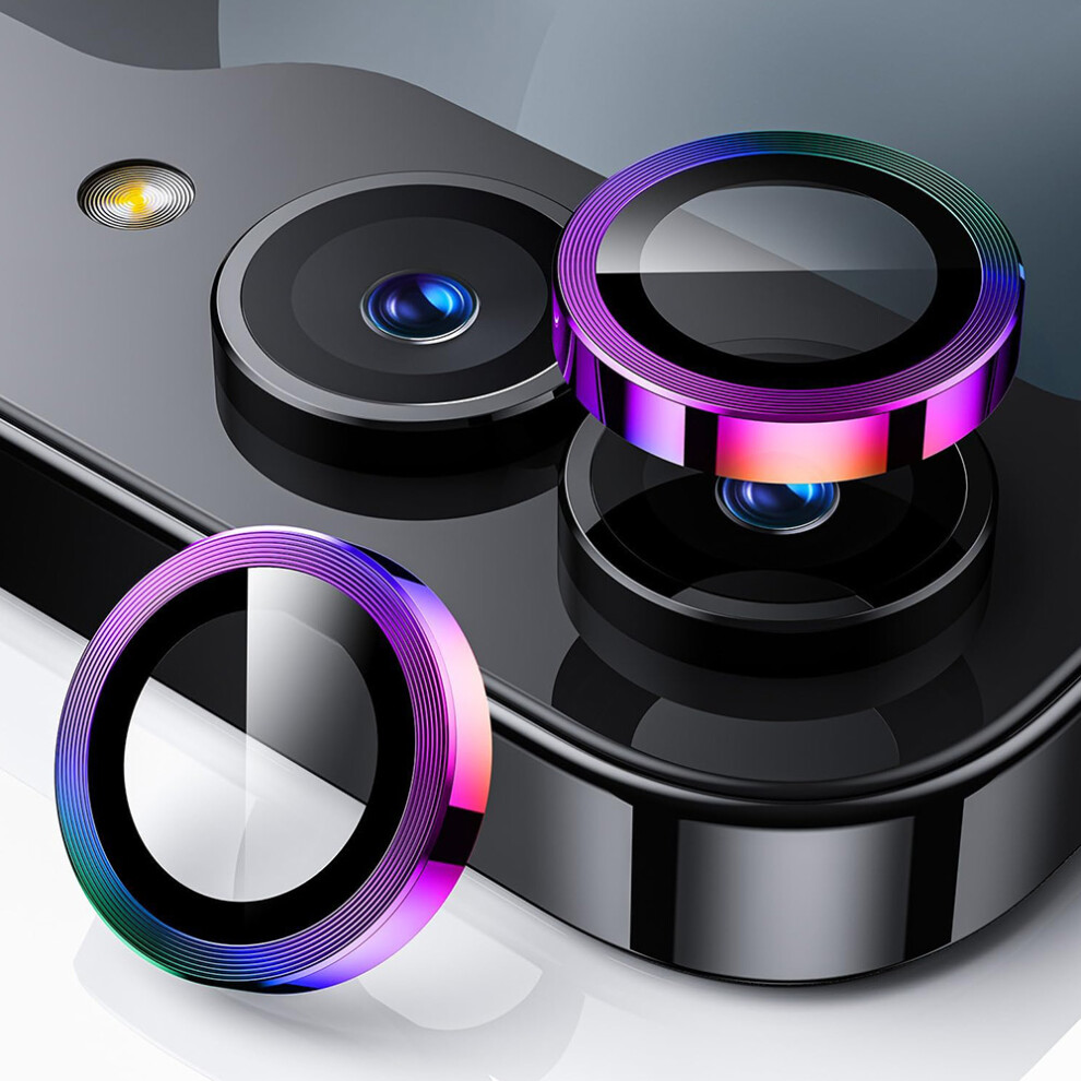 (Colorful) For Samsung Galaxy Z Flip7 5G Camera Lens Protector Enkay Hat-Prince Metal Ring Lens Film 6914275011408