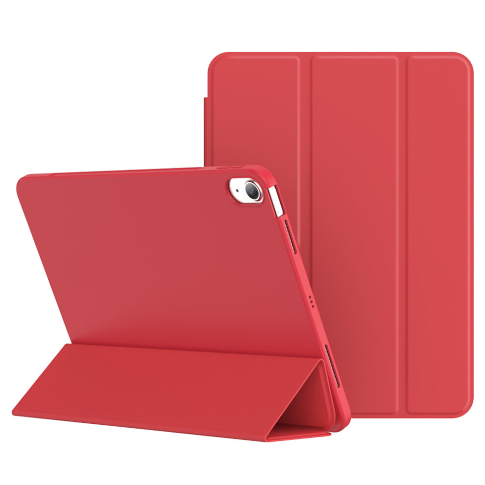 (Red) For Ipad (2025) 10.9 (2022) Tri-Fold Stand Tablet Case Leather+Tpu Cover Red 6914279723338