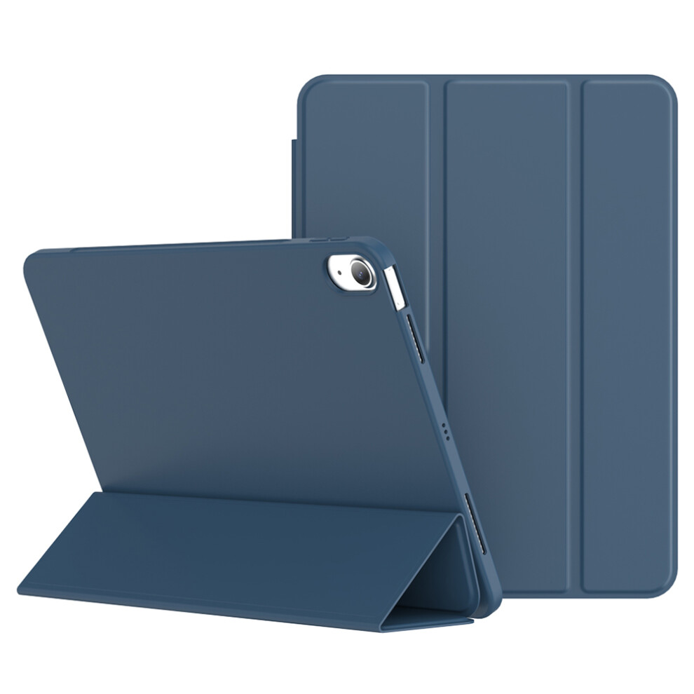 (Dark ) For Ipad (2025) 10.9 (2022) Tri-Fold Stand Tablet Case Leather+Tpu Cover Blue 6914274203354