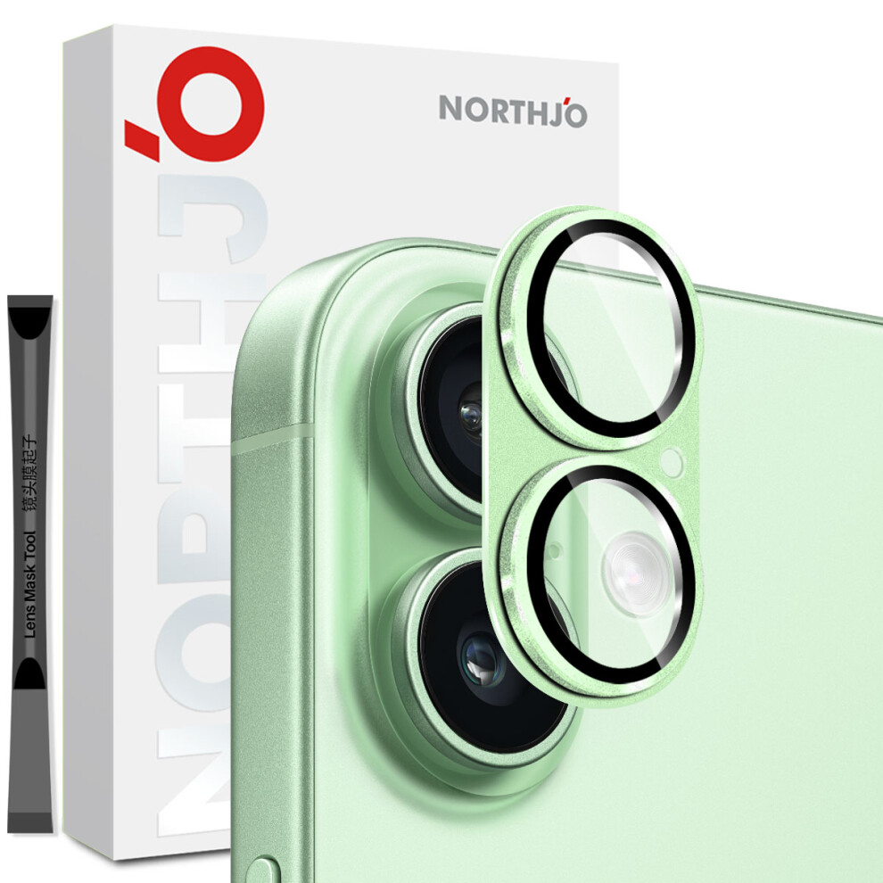 (Green) Northjo For Iphone 17 Camera Lens Protector Matte Integrated Metal Tempered Glass Lens Film Green 6914270543348