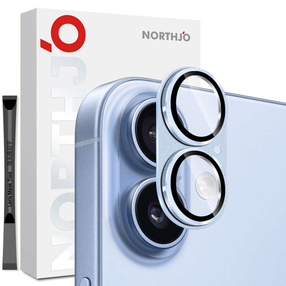 (Blue) Northjo For Iphone 17 Camera Lens Protector Matte Integrated Metal Tempered Glass Lens Film Blue 6914274131398