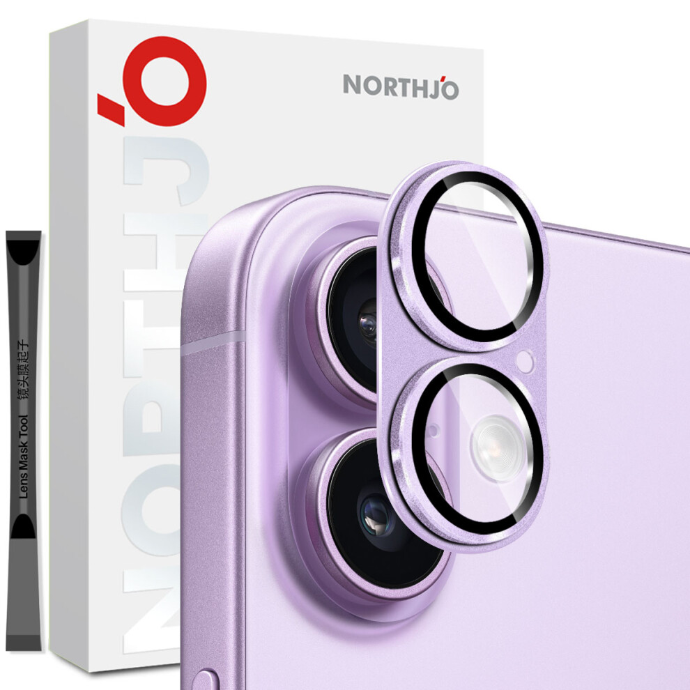 (Purple) Northjo For Iphone 17 Camera Lens Protector Matte Integrated Metal Tempered Glass Lens Film Purple 6914271766197