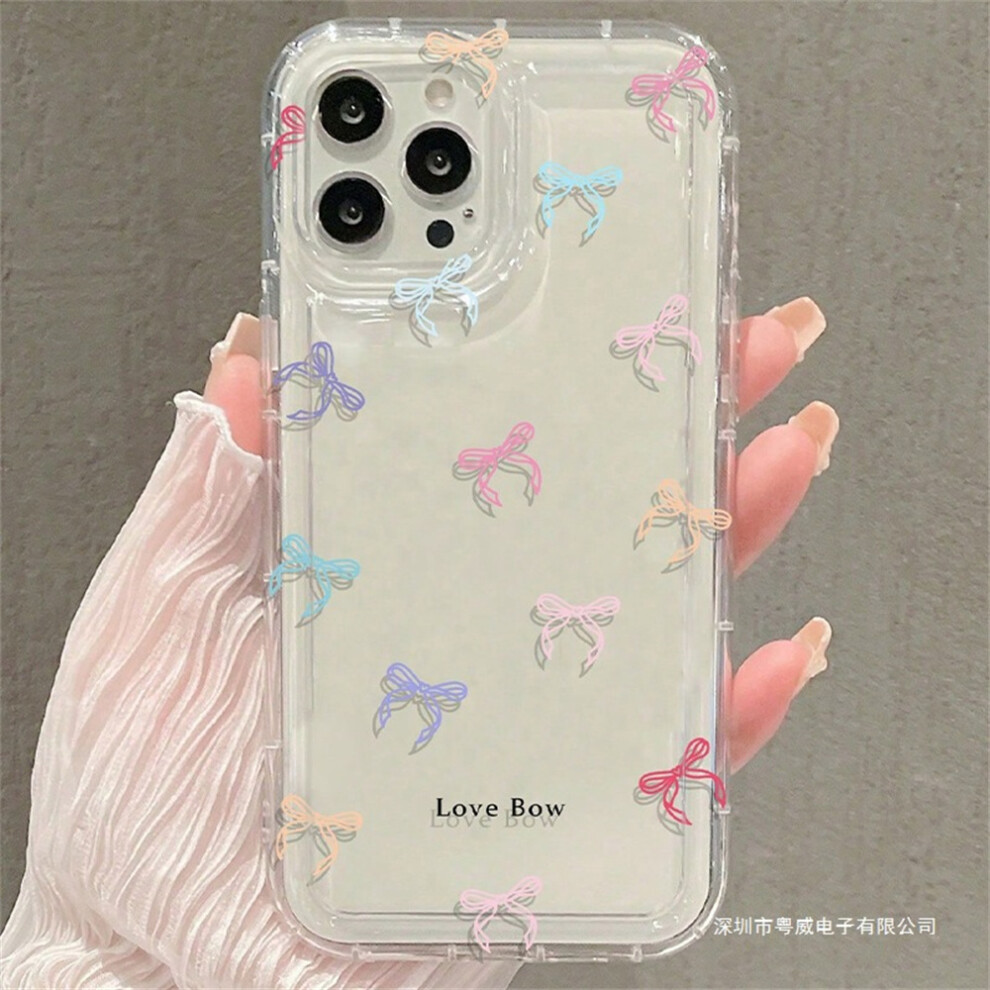 (Colorful Bows) For Iphone 15 Pro Case Bowknot Pattern Tpu Phone Back Cover 6914276118052