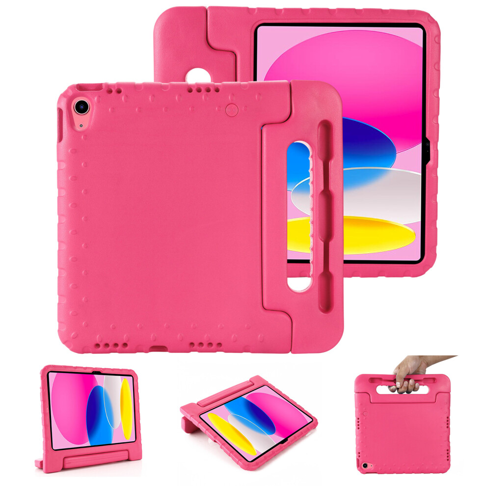 (Rose) For Ipad (2025) 10.9 (2022) Protective Eva Case Anti-Fall Tablet Cover Shockproof Case With Kickstand Handle 6914279406316