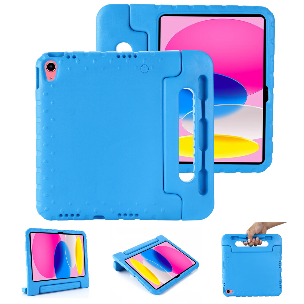 (Blue) For Ipad (2025) 10.9 (2022) Protective Eva Case Anti-Fall Tablet Cover Shockproof Case With Kickstand Handle Blue 6914276866007