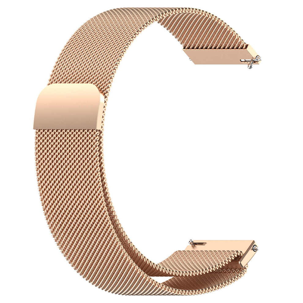 (Rose ) 18Mm Metal Watch Strap Breathable Milanese Smartwatch Mesh Band Replacement Gold 6914271340137