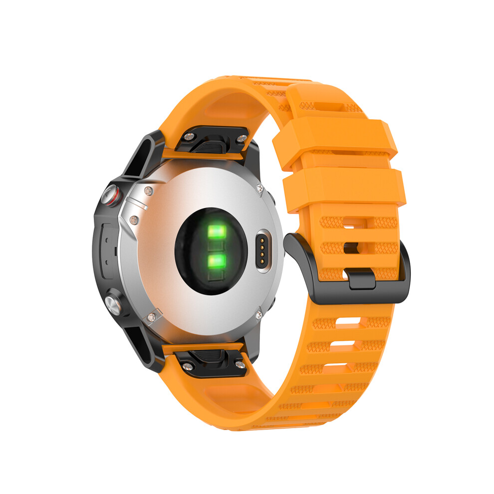 (Yellow) Rubber Smart Watch Replacement Band [22Mm Width] For Garmin Fenix 6/5 Yellow 6914270927834
