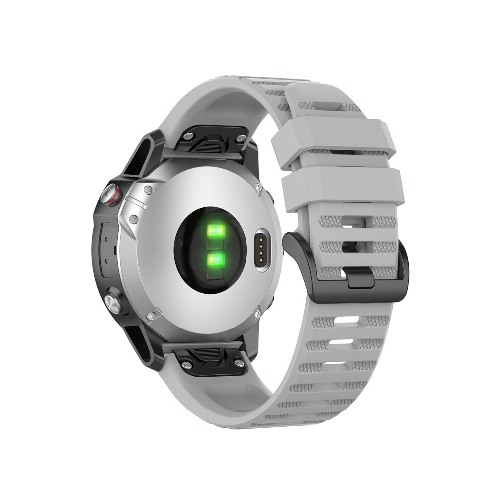 (Grey) Rubber Smart Watch Replacement Band [22Mm Width] For Garmin Fenix 6/5 Grey 6914279371249