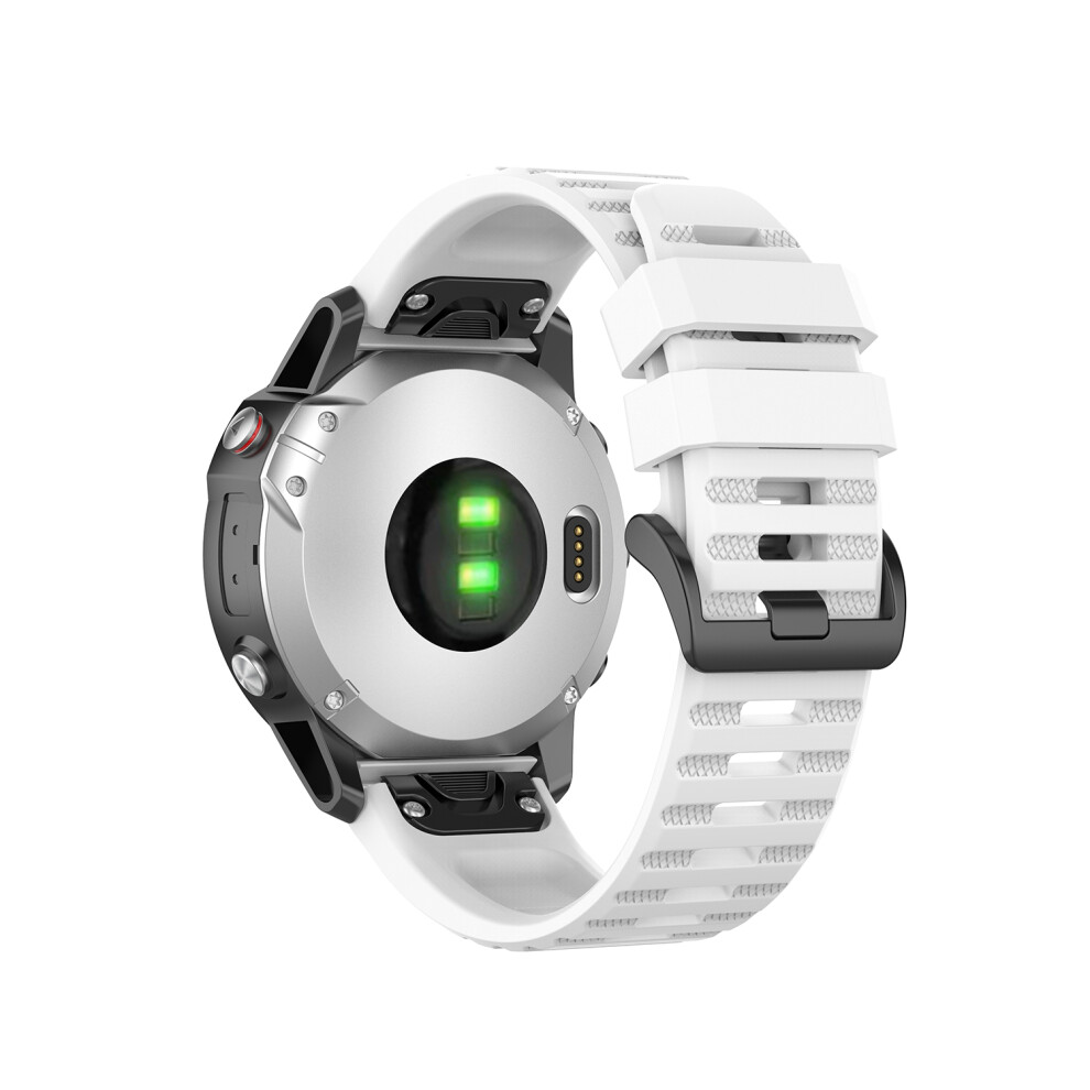 (White) Rubber Smart Watch Replacement Band [22Mm Width] For Garmin Fenix 6/5 White 6914272903386