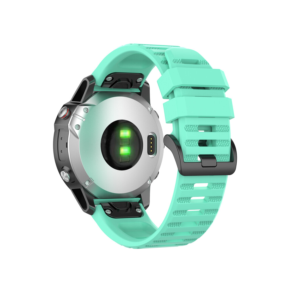 (Lake ) Rubber Smart Watch Replacement Band [22Mm Width] For Garmin Fenix 6/5 Blue 6914272012507