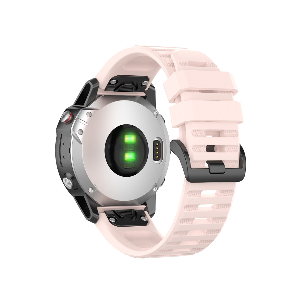 (Light ) Rubber Smart Watch Replacement Band [22Mm Width] For Garmin Fenix 6/5 Pink 6914270349735