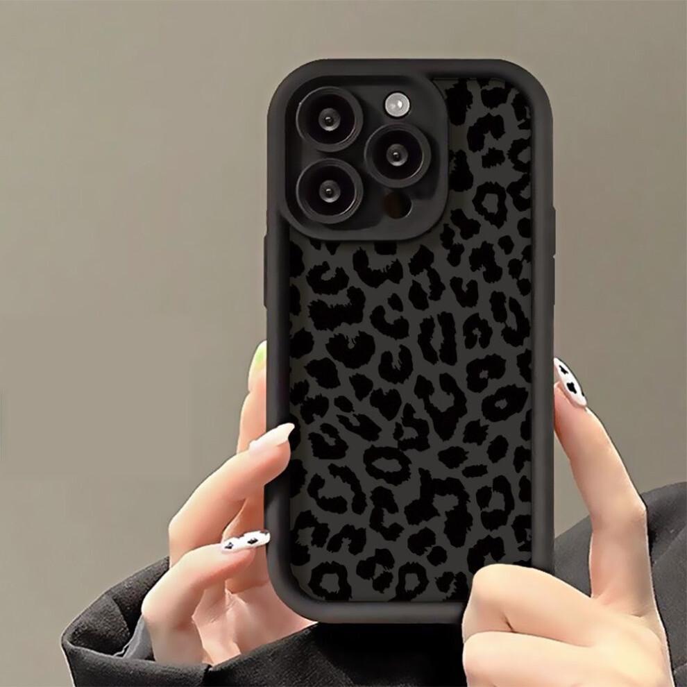 (Black) For Iphone 14 Pro Case Leopard Print Tpu Shockproof Phone Cover Black 6914276370016