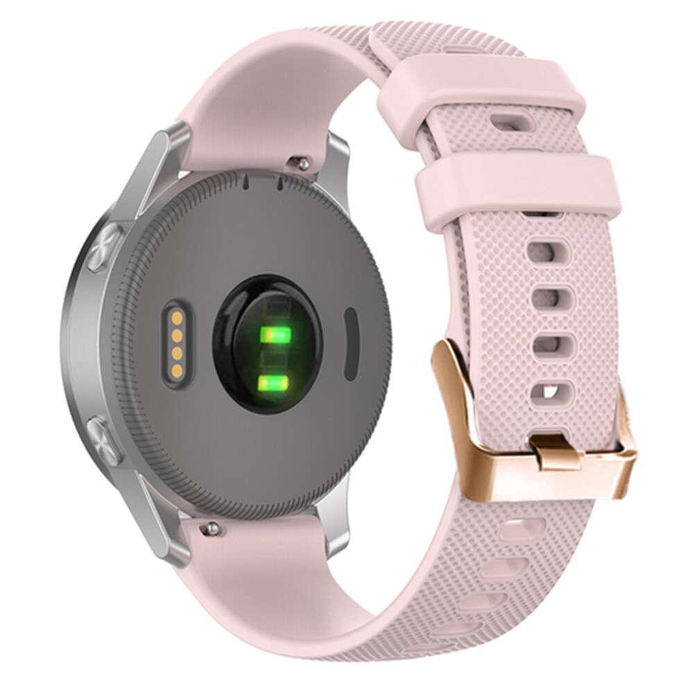 (Pink) 18Mm Watch Band For Garmin Forerunner 265S 255S Venu 2S Textured Silicone Replacement Watch Strap Pink 6914274488102