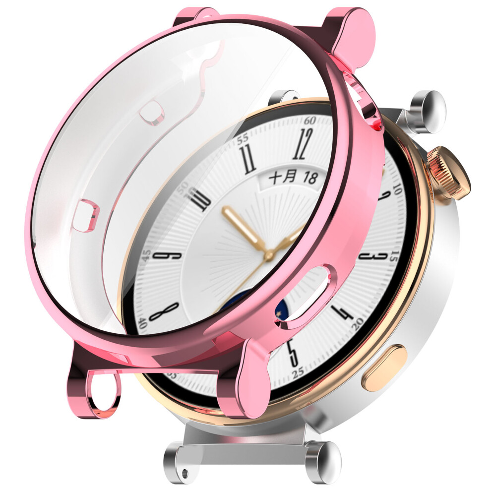 (Pink) For Huawei Watch Gt 4 41Mm Tpu Watch Case Full Protection Electroplating Watch Cover Pink 6914274773956