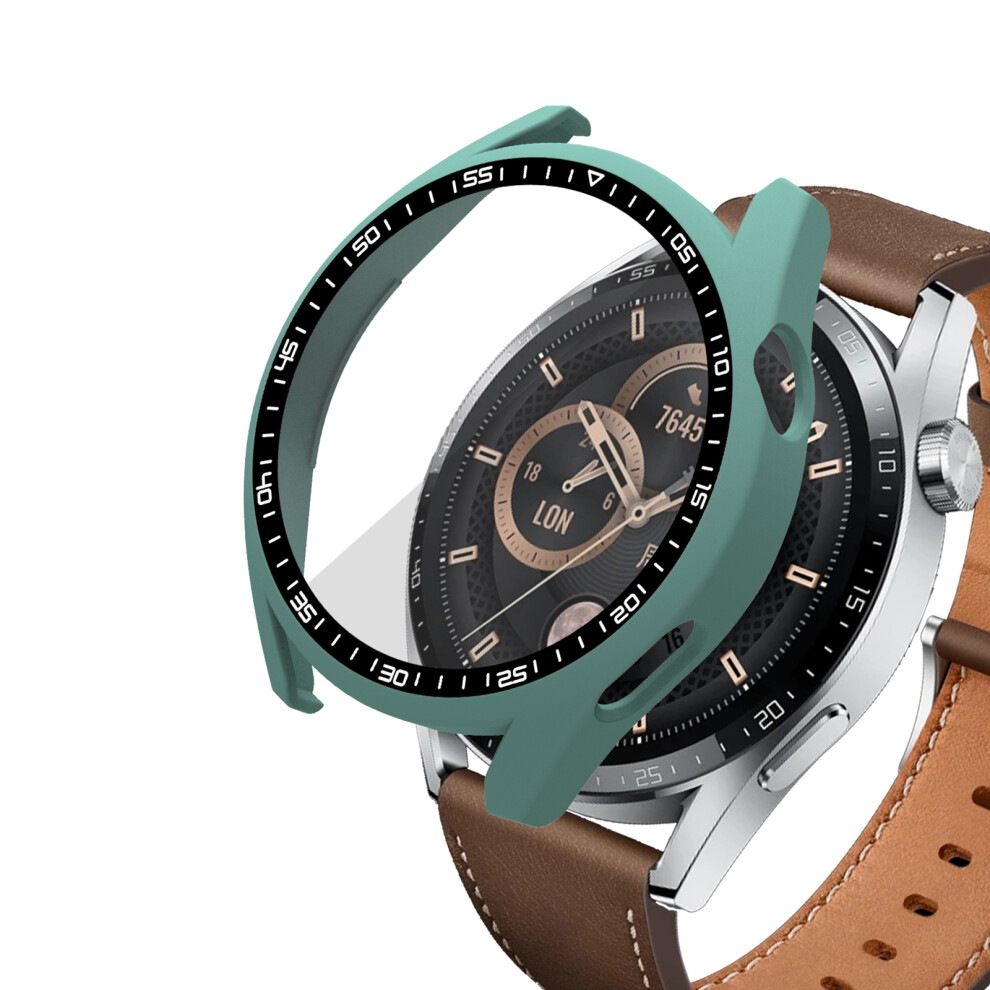 (Green) For Huawei Watch Gt 3 46Mm Shockproof Hard Pc Frame Protective Shell With Anti-Scratch Hd Tempered Glass Screen Protector Green 6914275992851