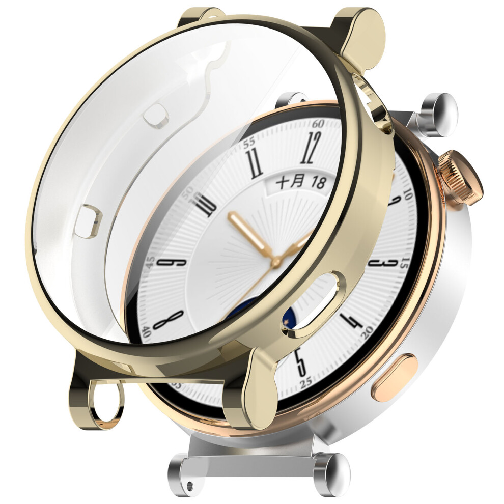 (Gold) For Huawei Watch Gt 4 41Mm Tpu Watch Case Full Protection Electroplating Watch Cover Gold 6914273344867