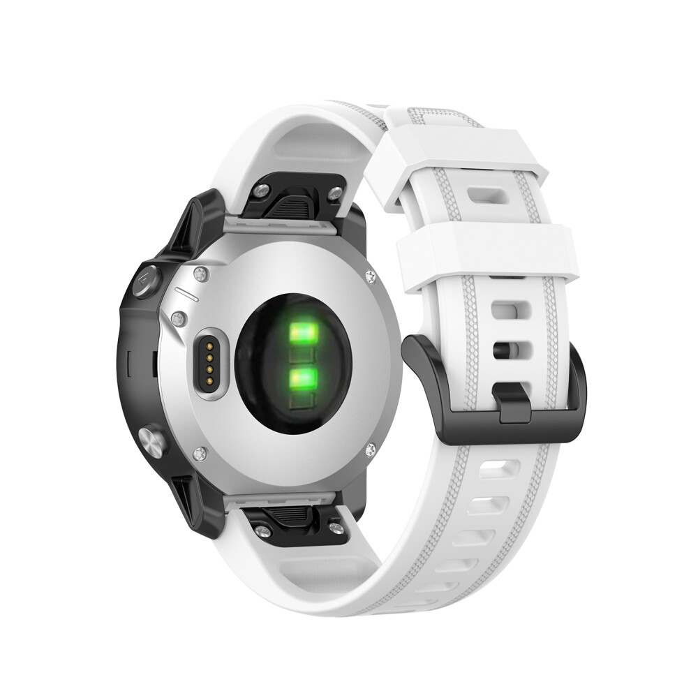 (White) Rubber Smart Watch Replacement Band [20Mm Width] For Garmin Fenix 7S/Fenix 6S/5S White 6914279932419
