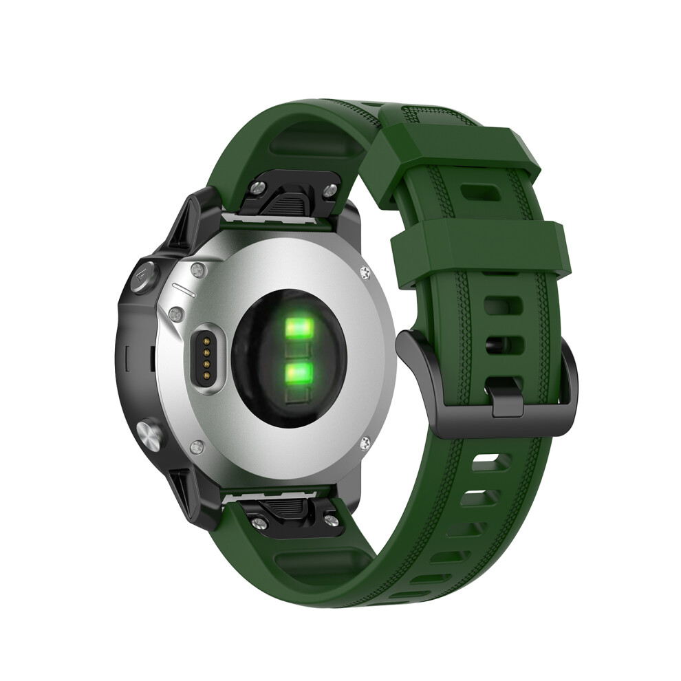(Army ) Rubber Smart Watch Replacement Band [20Mm Width] For Garmin Fenix 7S/Fenix 6S/5S Green 6914275463368