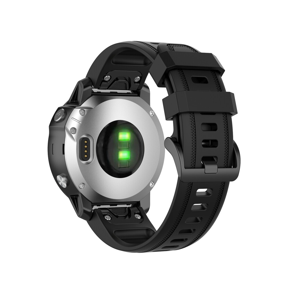 (Black) Rubber Smart Watch Replacement Band [20Mm Width] For Garmin Fenix 7S/Fenix 6S/5S Black 6914278340321