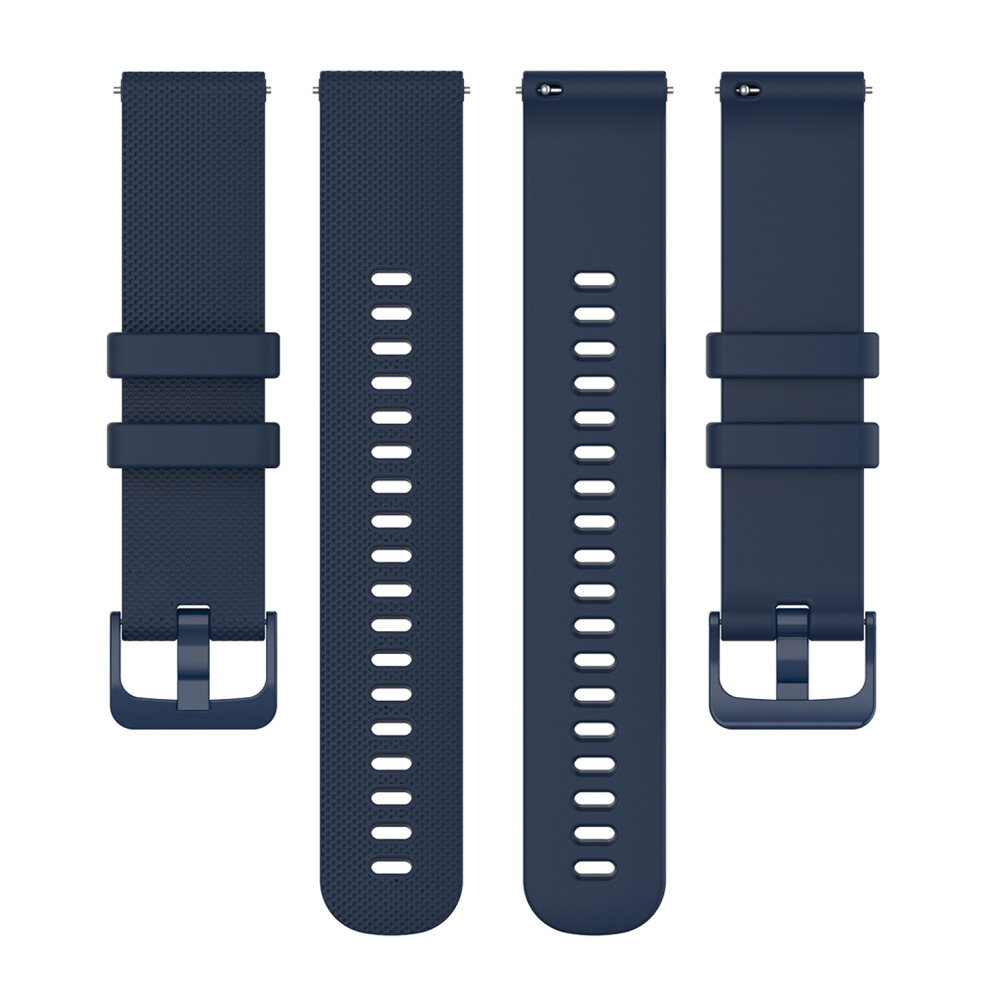 (Dark ) 18Mm Grid Texture Silicone Watch Band 18Mm For Garmin Vivomove 3S/Vivoactive 4S/Forerunner 255S Blue 6914273353937