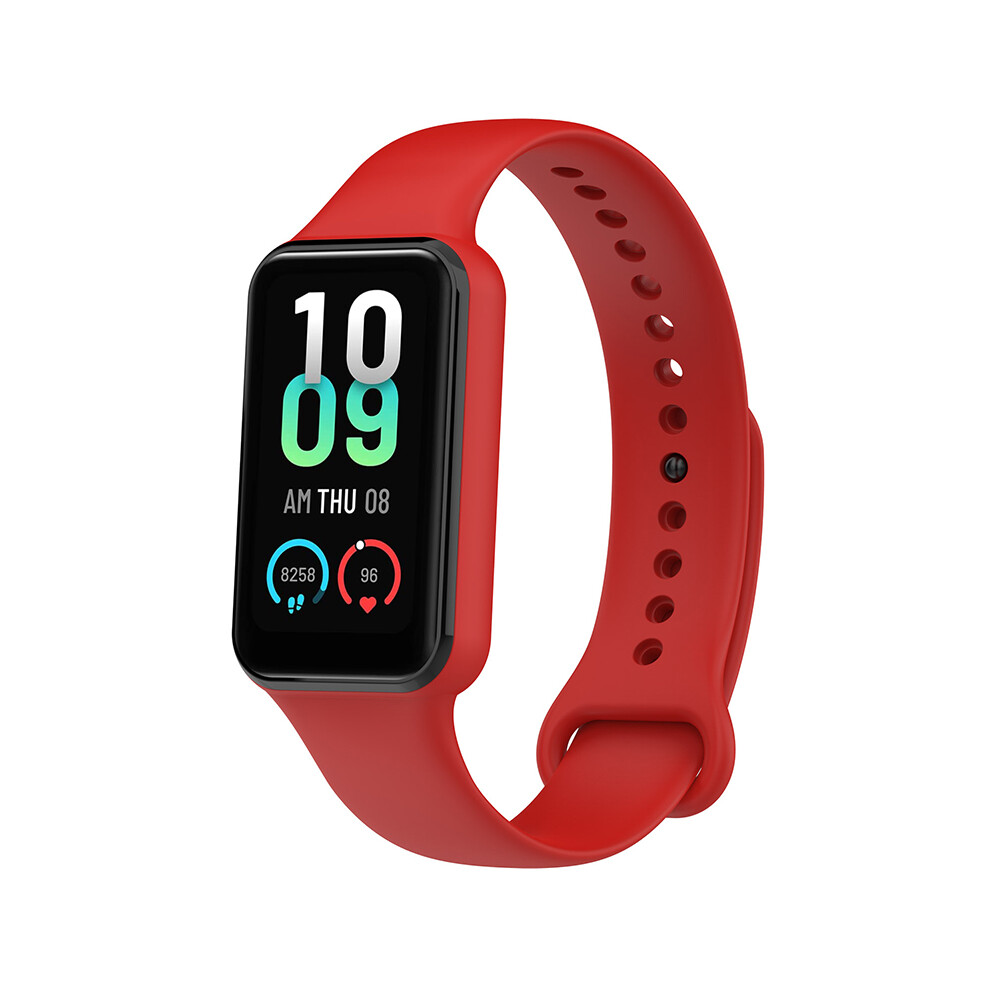 (Red) For Huami Amazfit Band 7 Strap Tpe Watch Band With Protective Case Red 6914274263082
