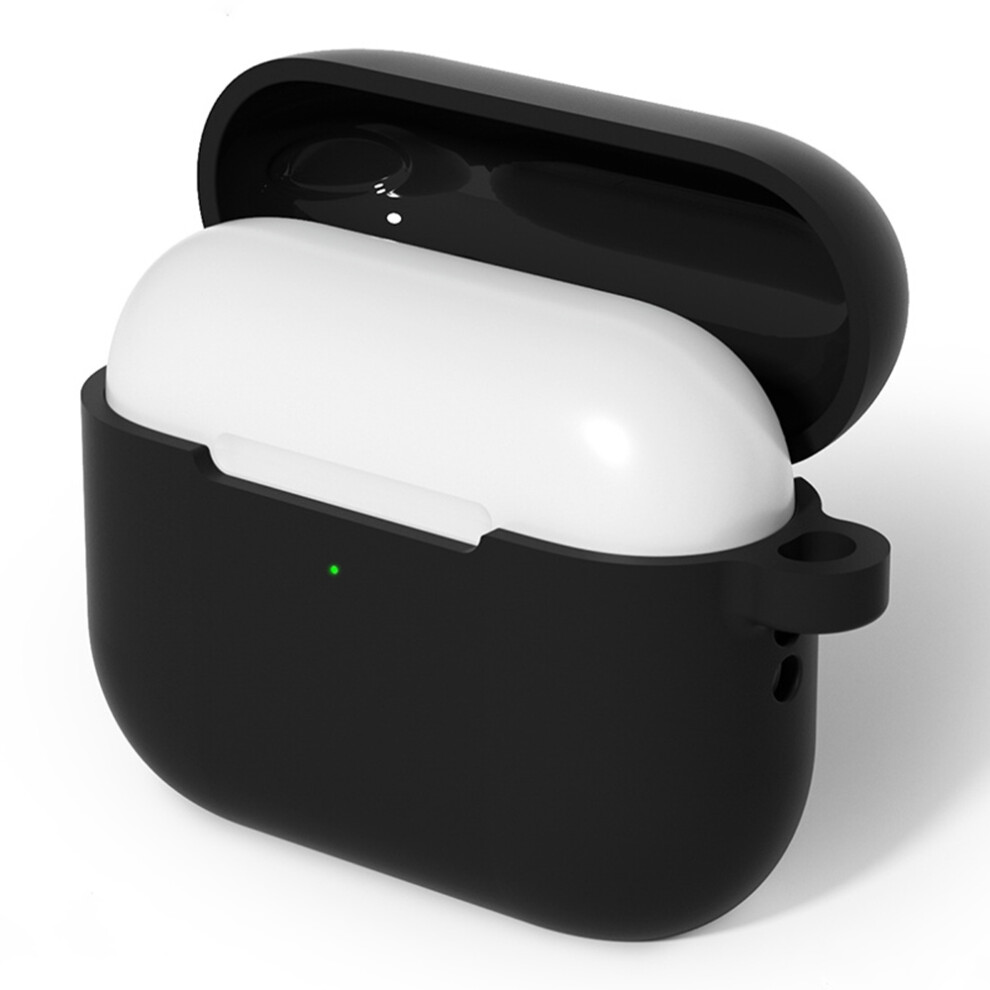 (Black) For Airpods Pro 3 Silicone Case Soft Wireless Earbud Organizer Cover With Carabiner Black 6914279831897