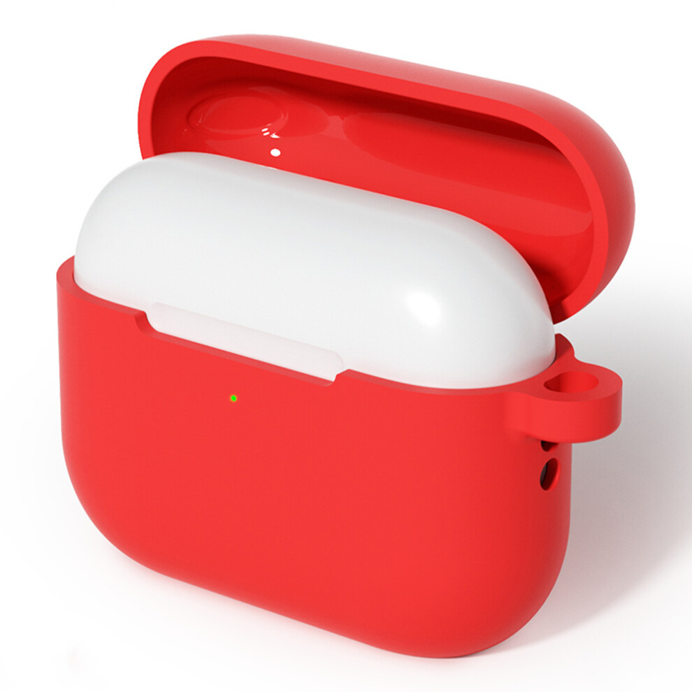 (Red) For Airpods Pro 3 Silicone Case Soft Wireless Earbud Organizer Cover With Carabiner Red 6914276932122