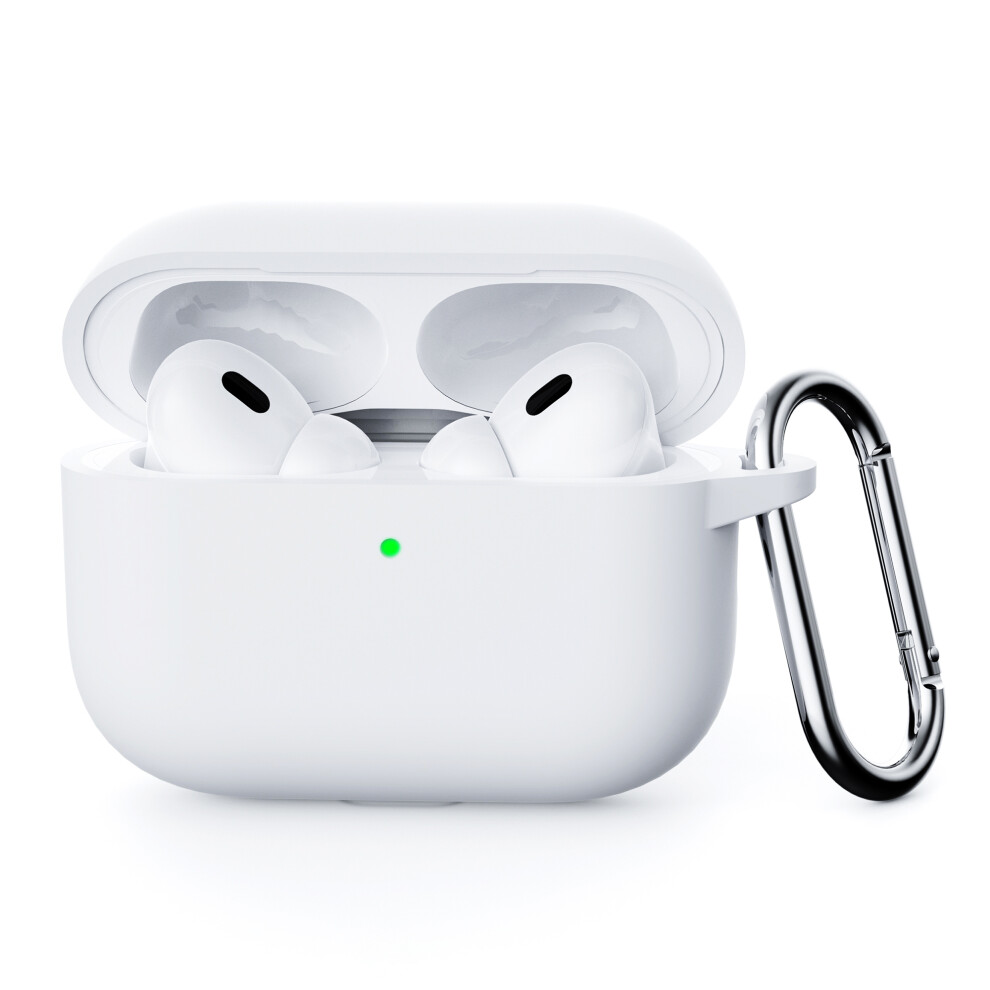 (White) For Airpods Pro 3 Silicone Case Earphone Protective Cover With Carabiner White 6914278916991