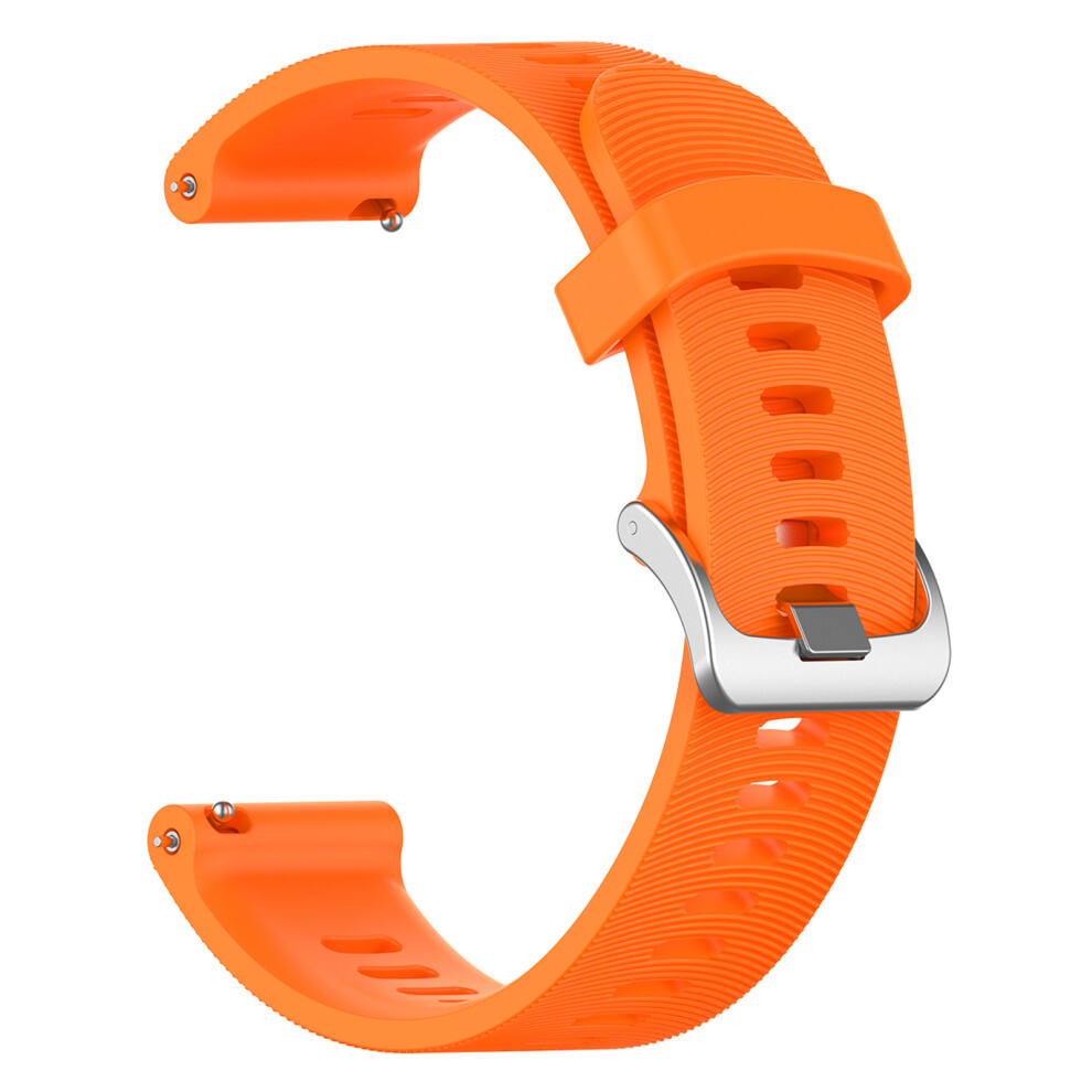 (Orange) 20Mm Silicone Watch Strap For Garmin Forerunner 245 Smart Watch Band Replacement Orange