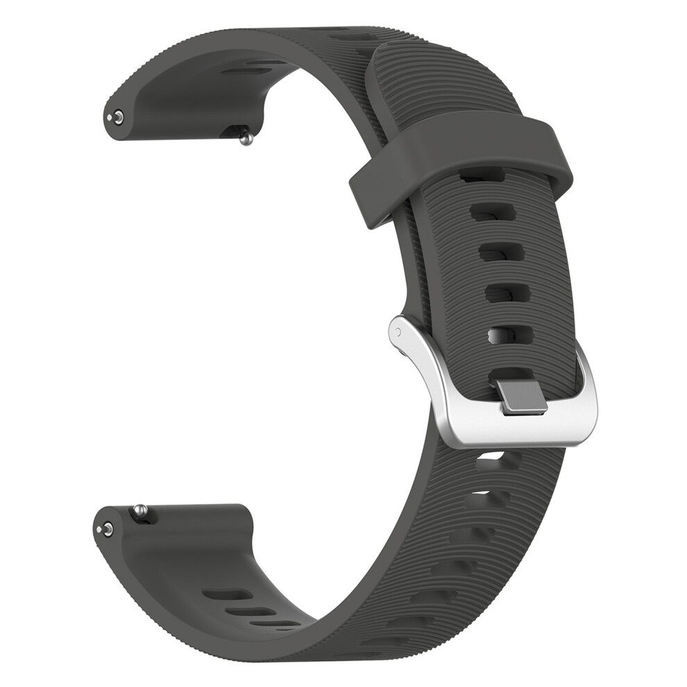 (Grey) 20Mm Silicone Watch Strap For Garmin Forerunner 245 Smart Watch Band Replacement Grey 6914278411601