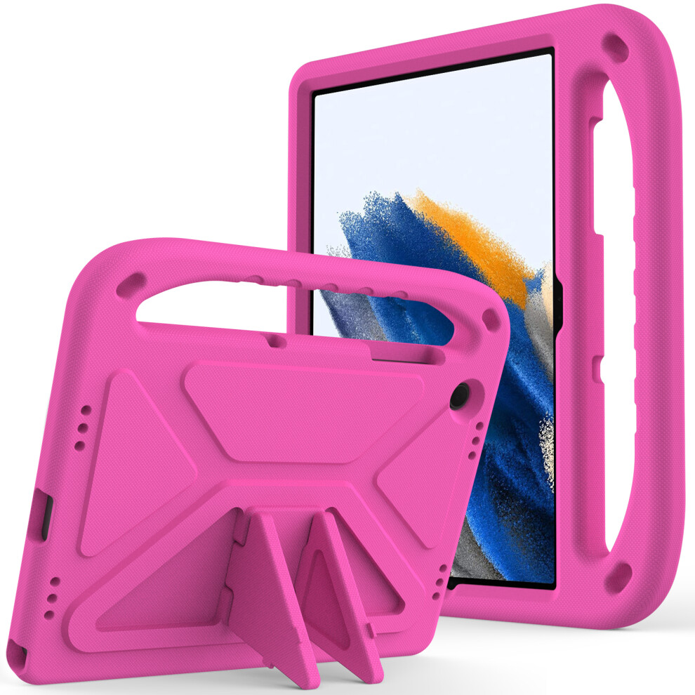 (Rose) For Samsung Galaxy Tab A9+ Case Handle Design Eva Tablet Cover With Kickstand 6914278656743