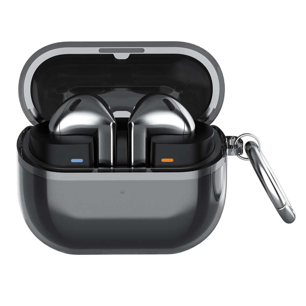 (Transparent ) For Samsung Galaxy Buds3 Buds3 Pro Case Tpu Wireless Earphone Cover With Carabiner Black 6914278535314