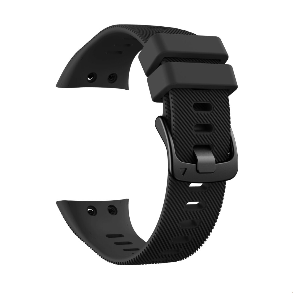 (Black) Silicone Wrist Strap With Buckle For Garmin Forerunner 45S Black 6914277192426
