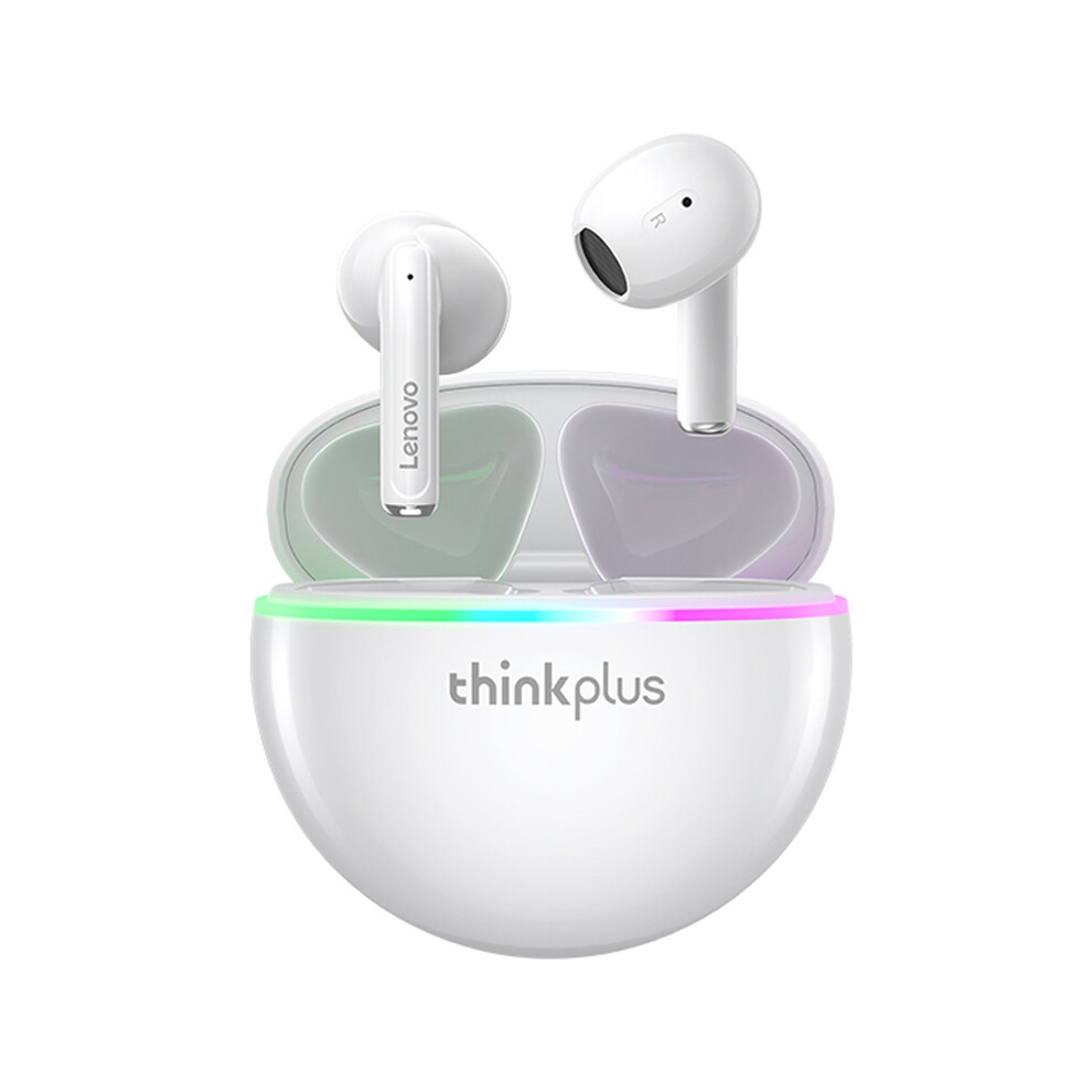 (White) Lenovo Thinkplus Xt97 Bluetooth-Compatible 5.2 Earphones Wireless Tws Hifi Stereo Sound Headset With Mic White 6914275504047
