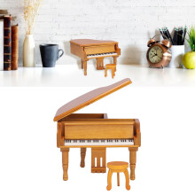 Boîte à musique en forme de piano, bois de bouleau, 14,6  12,6  9 cm