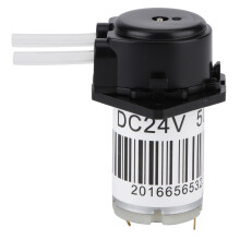 Musta litteä mini peristalttinen pumppu silikoniputki itseimevä vesipumppu koeanalyysiin (24V)