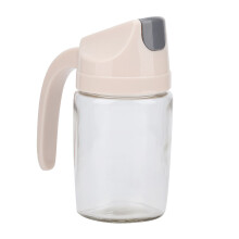 Lasinen öljypullo, vuotamaton, pölytiivis, automaattisesti avautuva/sulkeutuva öljykannu, aprikoosi (300ml)